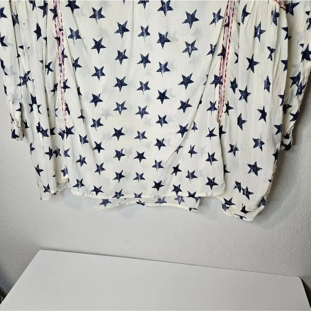 LANE BRYANT RED,WHITE, AND BLUE SHIRT SIZE14/16 America Patriotic 4th Of July - Picture 2 of 8